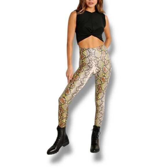 Commando Pants - Commando faux animal legging with control neon snake NEW